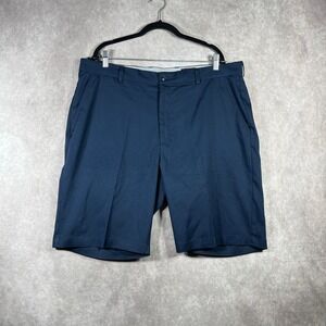 Tourney Golf Shorts Mens Size 38 Navy Blue Chino Khaki Flat Front Preppy Casual